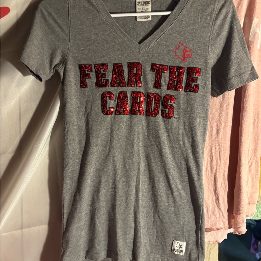 VS PINK LOUISVILLE CARDINALS BLING SHIRT
